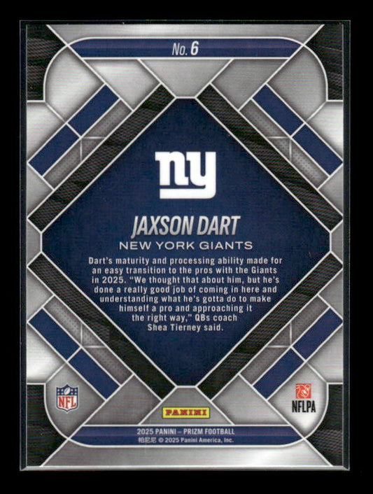 Jaxson Dart - 2025 Prizm Football - Emergent - Rookie
