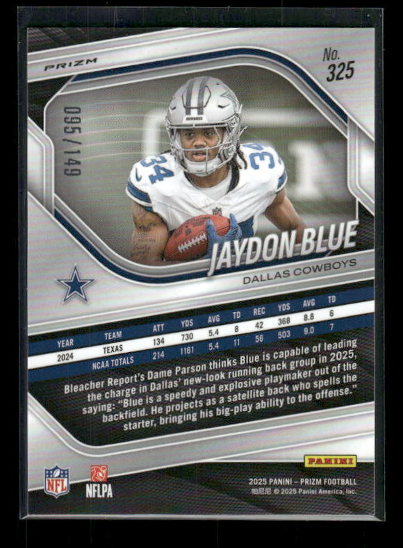 Jaydon Blue - 2025 Prizm Football - Red Wave Prizm /149 - Rookie