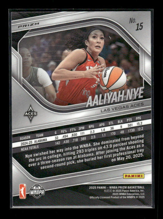 Aaliyah Nye - 2025 Prizm WNBA - White Seismic - Rookie
