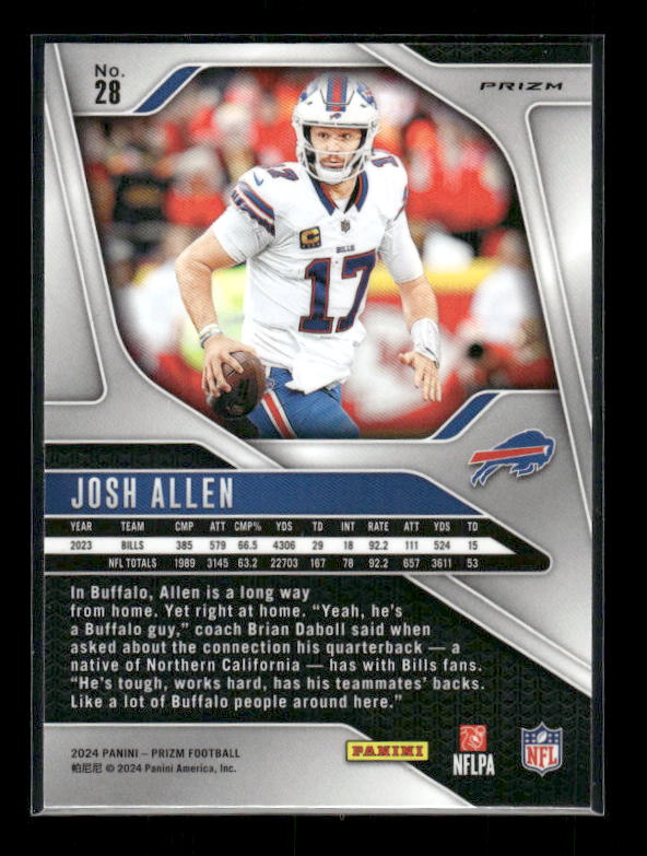 Josh Allen - 2024 Panini Prizm Football - Lazer Prizm
