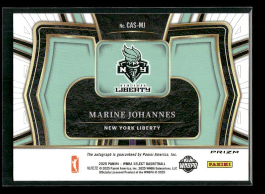 Marine Johannes - 2025 Select WNBA - Silver Courtside Action Auto