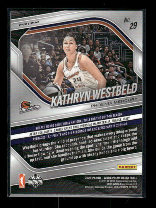 Kathryn Westbeld - 2025 Prizm WNBA - Orange Velocity - Rookie