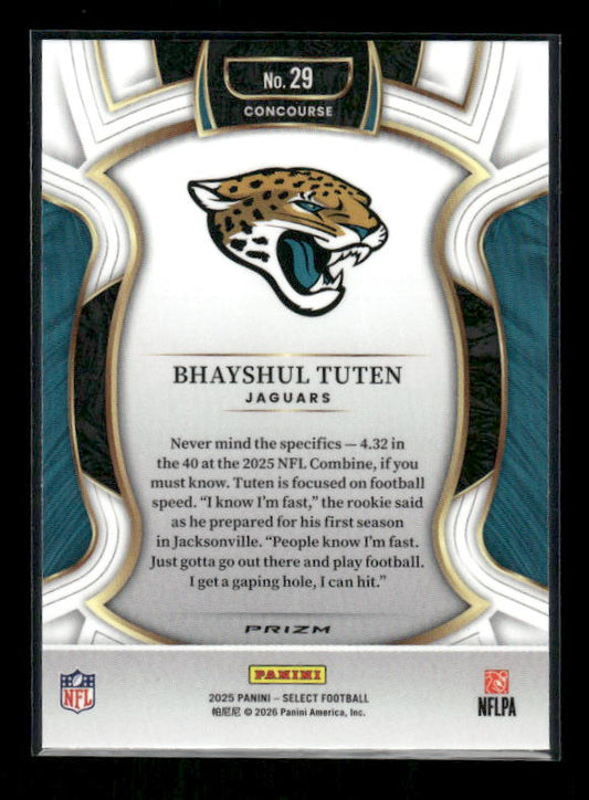 Bhayshul Tuten - 2025 Select Football - Pink Shock - Rookie
