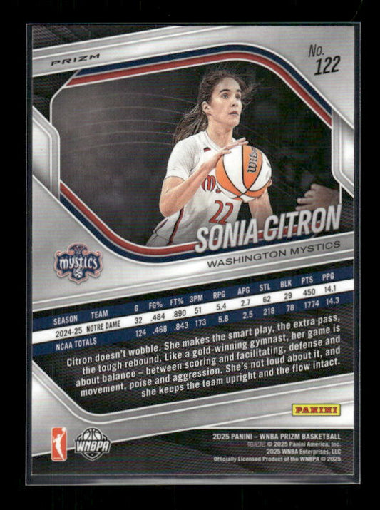 Sonia Citron - 2025 Prizm WNBA - Silver Prizm - Rookie