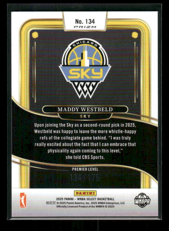 Maddy Westbeld - 2025 Select WNBA - Premier Pink Camo /175 - Rookie