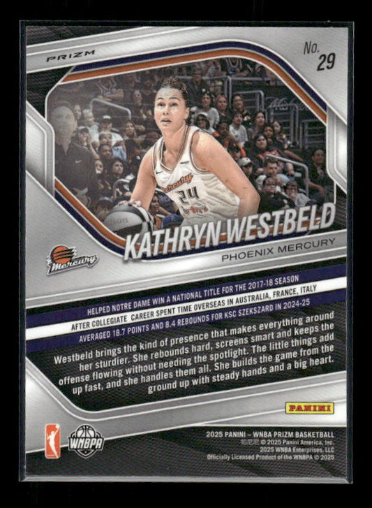 Kathryn Westbeld - 2025 Prizm WNBA - White Seismic - Rookie