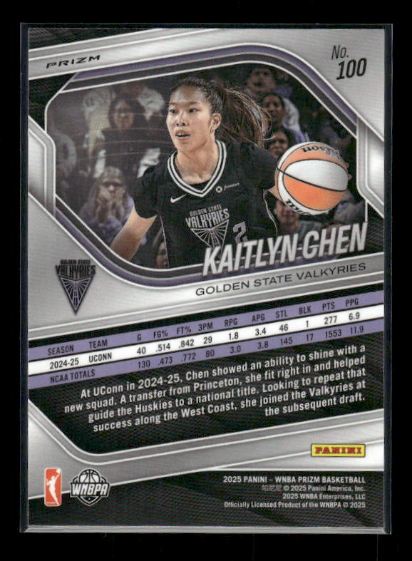 Kaitlyn Chen - 2025 Prizm WNBA - Silver Prizm - Rookie