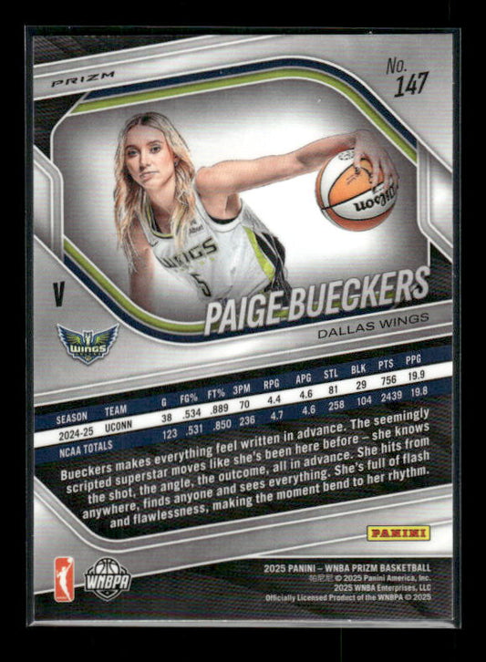 Paige Bueckers - 2025 Prizm WNBA - Ice Prizm - Rookie Variation