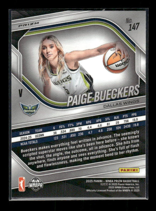 Paige Bueckers - 2025 Prizm WNBA - Green Prizm - Rookie Variation