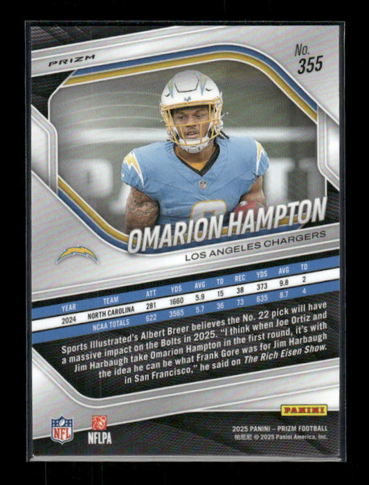 Omarion Hampton - 2025 Prizm Football - Red White & Blue - Rookie