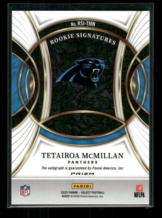 Tetairoa McMillan - 2025 Select Football - Rookie Signatures Auto