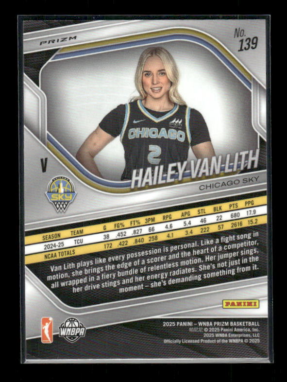 Hailey Van Lith - 2025 Prizm WNBA - White Seismic - Rookie Variation