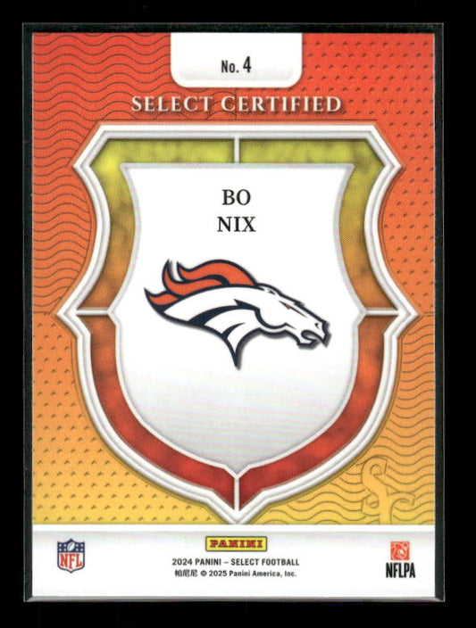 Bo Nix - 2024 Select Football - Select Certified Rookie
