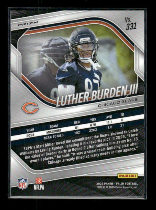 Luther Burden III - 2025 Prizm Football - Lazer Prizm - Rookie