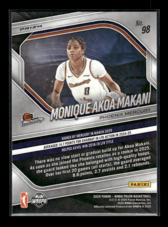 Monique Akoa Makani - 2025 Prizm WNBA - Cracked Ice - Rookie