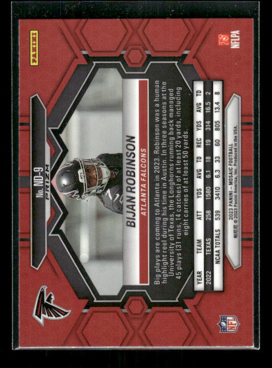 Bijan Robinson - 2023 Mosaic Football - NFL Debut Mosaic Prizm - Rookie