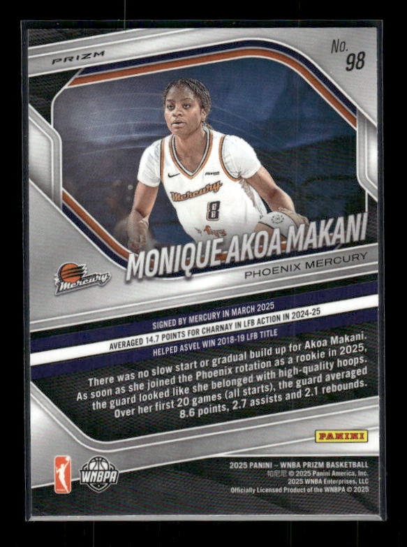 Monique Akoa Makani - 2025 Prizm WNBA - White Seismic - Rookie