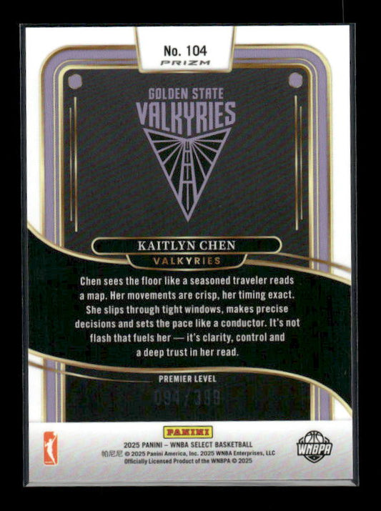 Kaitlyn Chen - 2025 Select WNBA - Red & Blue Prizm /399 - Rookie