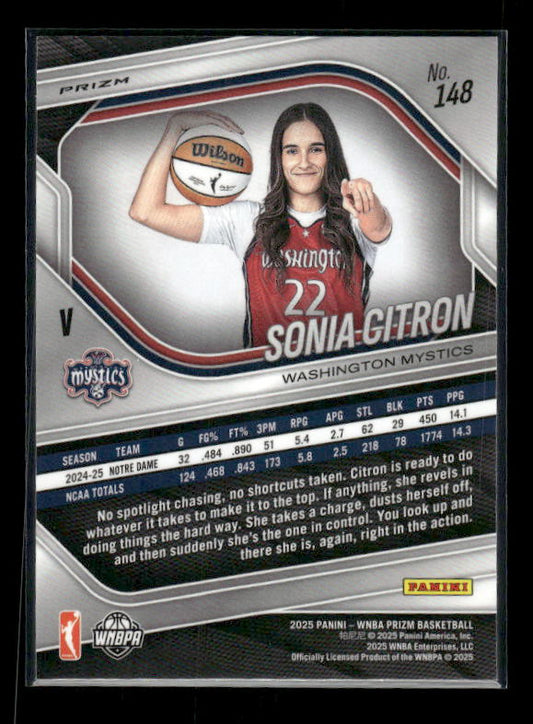 Sonia Citron - 2025 Prizm WNBA - Silver Prizm - Rookie Variation