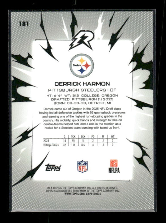 Derrick Harmon - 2025 Resurgence Football - Sky Blue & Pink Shock - Rookie