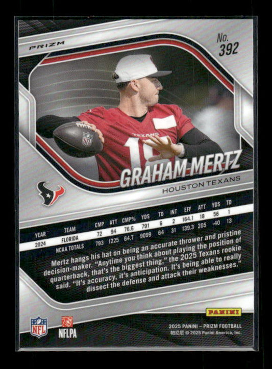 Graham Mertz - 2025 Prizm Football - White Disco - Rookie