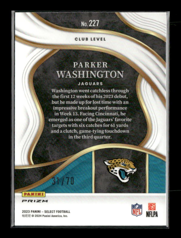 Parker Washington - 2023 Select Football - Dragon Scale /70 - Rookie