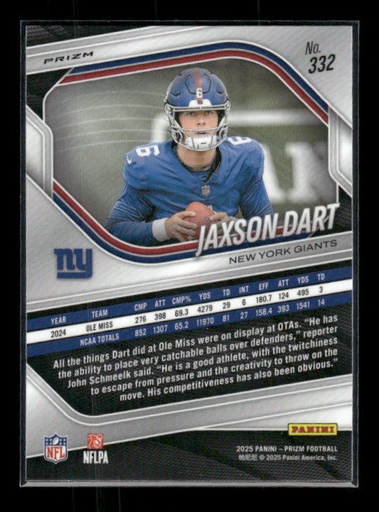 Jaxson Dart - 2025 Prizm Football - Silver Prizm - Rookie