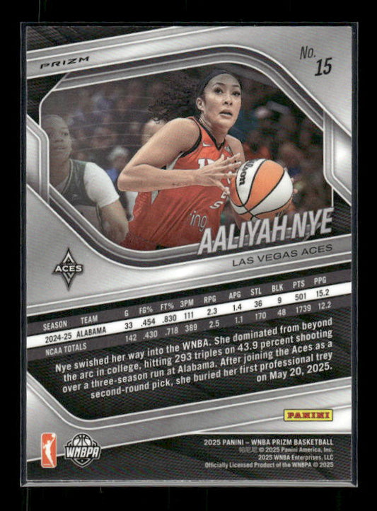 Aaliyah Nye - 2025 Prizm WNBA - WNBA Logo Prizm - Rookie