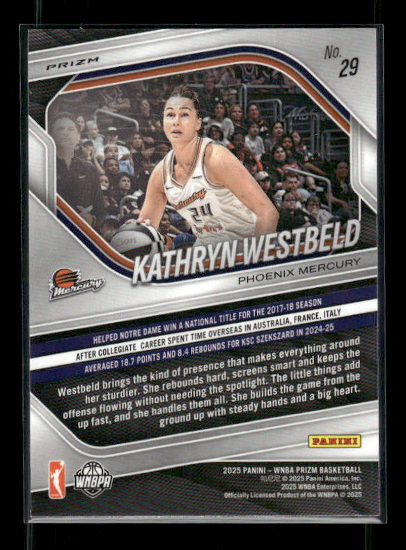 Kathryn Westbeld - 2025 Prizm WNBA - Blue Velocity - Rookie