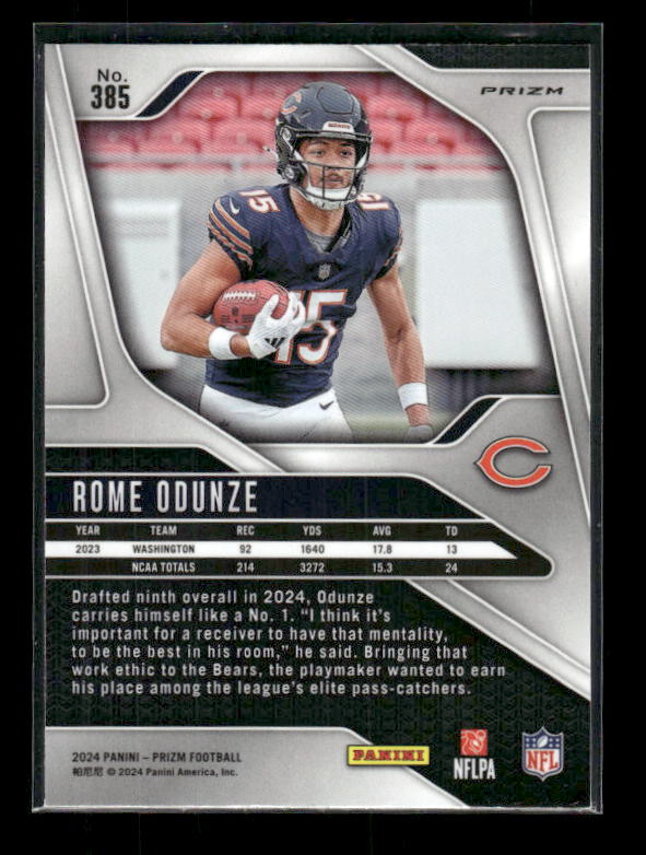 Rome Odunze - 2024 Panini Prizm - Silver Prizm - Rookie