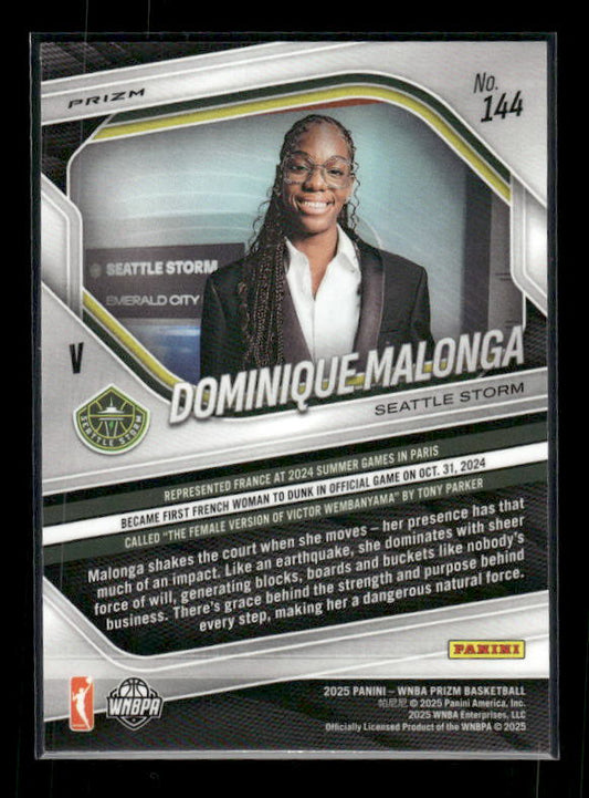 Dominique Malonga - 2025 Prizm WNBA - Silver Prizm - Rookie Variation