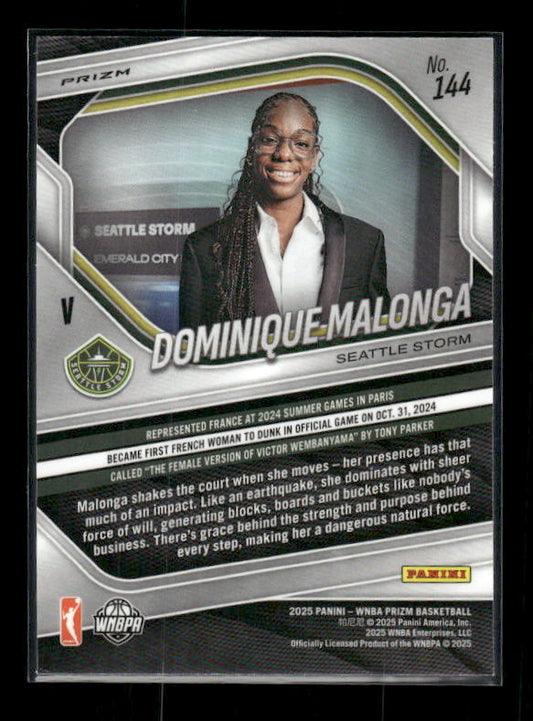 Dominque Malonga - 2025 Prizm WNBA - WNBA Logo Prizm - Rookie Variation
