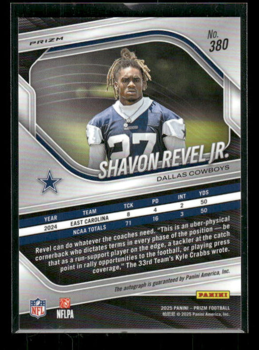 Shavon Revel Jr. - 2025 Prizm Football - Silver Prizm Auto - Rookie