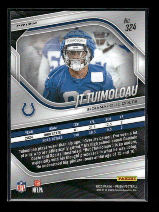 JT Tuimoloau - 2025 Prizm Football - White Disco - Rookie