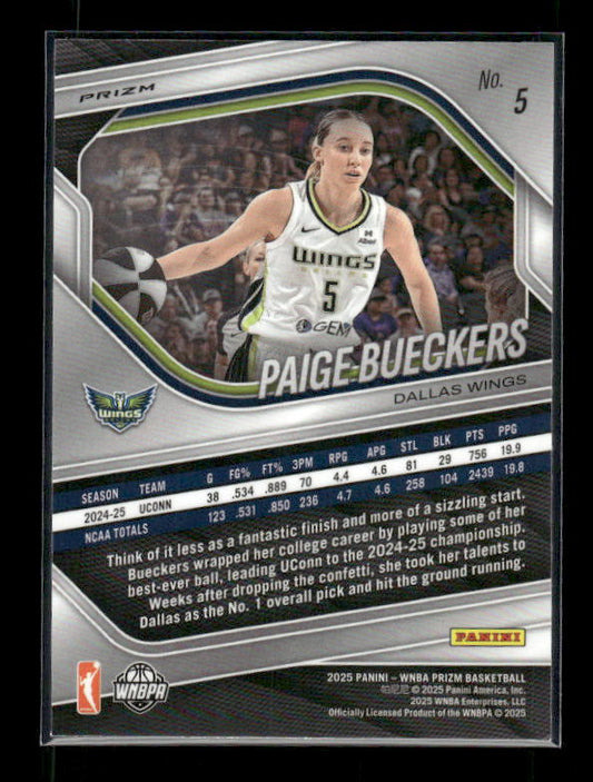 Paige Bueckers - 2025 Prizm WNBA - WNBA Logo Prizm - Rookie