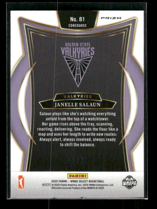 Janelle Salaun - 2025 Select WNBA - White Prizm /99 - Rookie