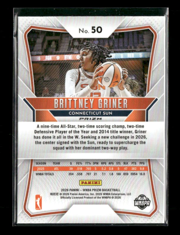 Brittney Griner - 2026 Prizm WNBA - Hyper Prizm