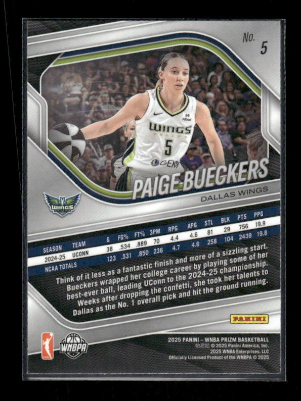 Paige Bueckers - 2025 Prizm WNBA - Rookie