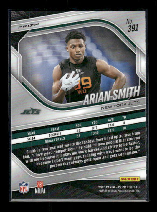 Arian Smith - 2025 Prizm Football - White Disco - Rookie