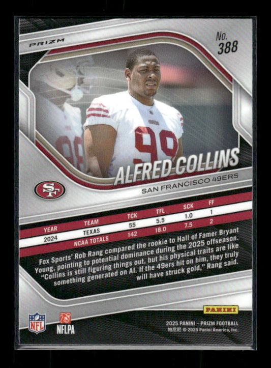 Alfred Collins - 2025 Prizm Football - White Disco - Rookie