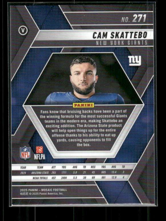 Cam Skattebo - 2025 Mosaic Football - Rookie Variation