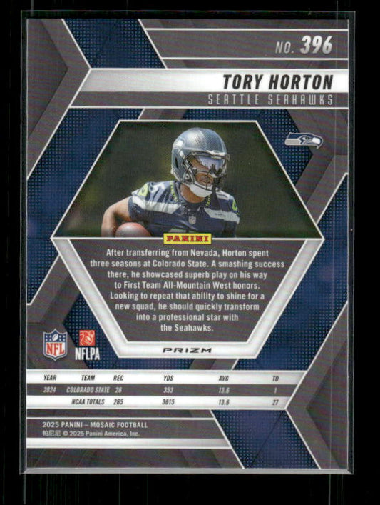 Tory Horton - 2025 Mosaic Football - Green Mosaic - Rookie