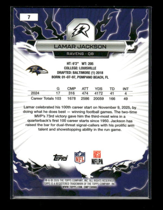 Lamar Jackson - 2025 Resurgence Football - Prism