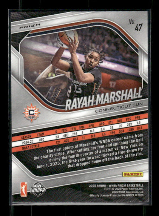 Rayah Marshall - 2025 Prizm WNBA - Ice Prizm - Rookie