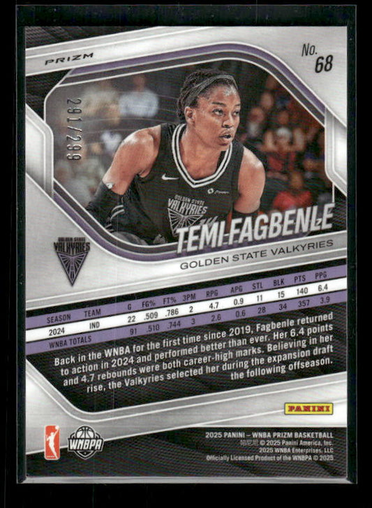Temi Fagbenle - 2025 Prizm WNBA - Red Pulsar /299
