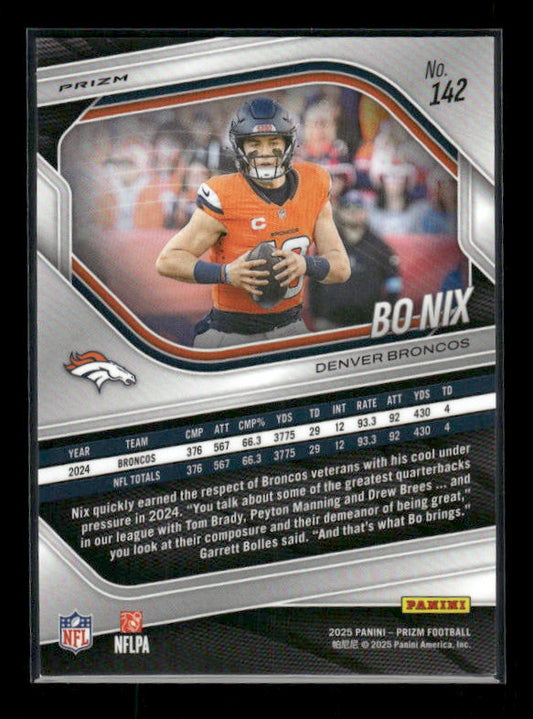Bo Nix - 2025 Prizm Football - Red White & Blue Prizm