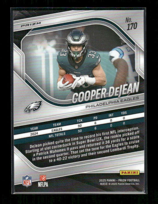 Cooper DeJean - 2025 Prizm Football - Green Flash