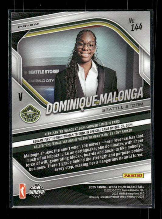 Dominique Malonga - 2025 Prizm WNBA - Silver Prizm - Rookie Variation