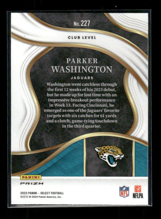 Parker Washington - 2023 Select Football - Silver Prizm - Rookie