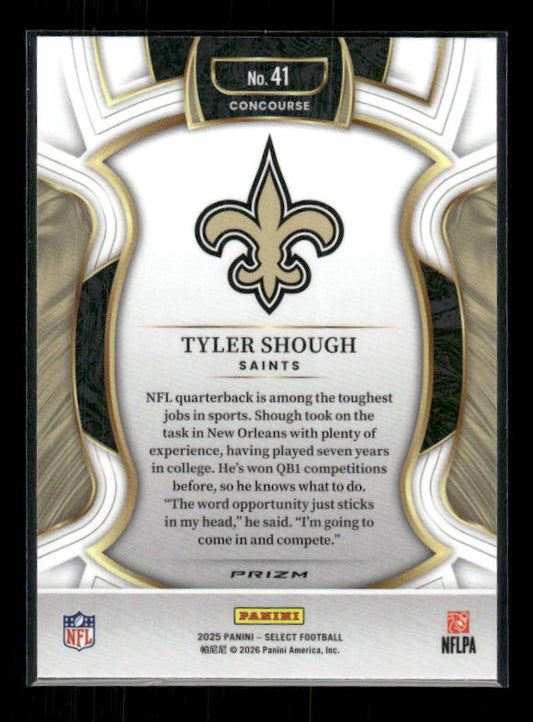 Tyler Shough - 2025 Select Football - Silver Prizm - Rookie